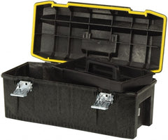 Stanley - 1 Tray Tool Box - 22-3/4" Wide x 11-3/4" Deep x 10-1/2" High, Polypropylene Resin, Black - Exact Tooling