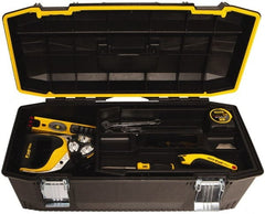 Stanley - 1 Tray Tool Box - 28" Wide x 12-1/4" Deep x 11-1/2" High, Polypropylene Resin, Black - Exact Tooling