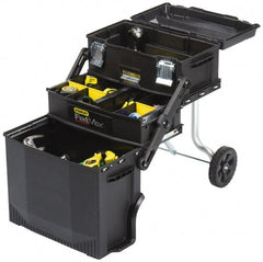 Stanley - 22 Lb Capacity 4-in-1 Mobile Workstation - 11.1111" Wide x 21-1/4" Deep x 28-2/3" High, Structural Foam, Black - Exact Tooling