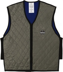 Ergodyne - Size XL, Gray Cooling Vest - 42 to 46" Chest, Zipper Front, Nylon - Exact Tooling