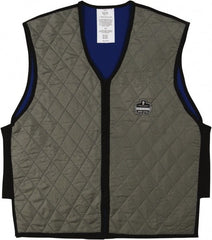 Ergodyne - Size 2XL, Gray Cooling Vest - 46 to 50" Chest, Zipper Front, Nylon - Exact Tooling