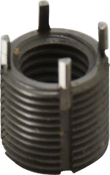 Jergens - 5/8-11 Internal, 7/8-14 External, UNC, 22mm Insert Length, Heavy Duty Keylocking Thread Inserts - Carbon Steel, Zinc Phosphate Finish, Grade C1215, 2B Internal Class of Fit, 2A External Class of Fit, Use Tool 215-064708 - Exact Tooling