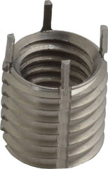 Jergens - 1/2-13 Internal, 5/8-11 External, UNC, 5/8" Insert Length, Thin Wall Keylocking Thread Inserts - Stainless Steel, Passivated Finish, Grade 303, 2B Internal Class of Fit, 2A External Class of Fit, Use Tool 215-064726 - Exact Tooling