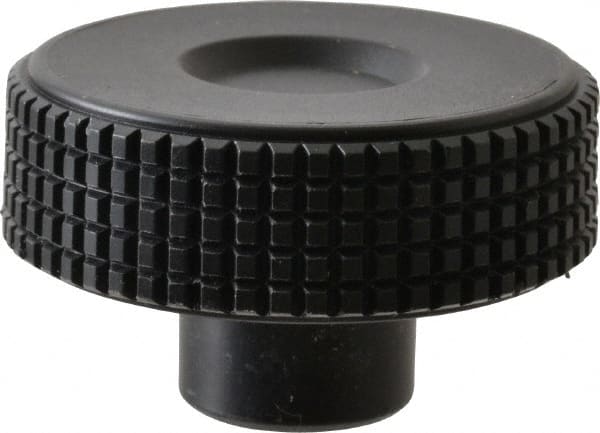 Elesa - 1.97" Head, Knurled Knob - Plain Hole with Set Screw, Plastic - Exact Tooling