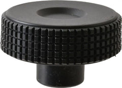 Elesa - 1.97" Head, Knurled Knob - Plain Hole with Set Screw, Plastic - Exact Tooling