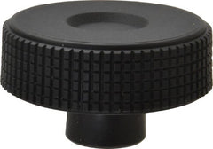 Elesa - 2.36" Head, Knurled Knob - Plain Hole with Set Screw, Plastic - Exact Tooling