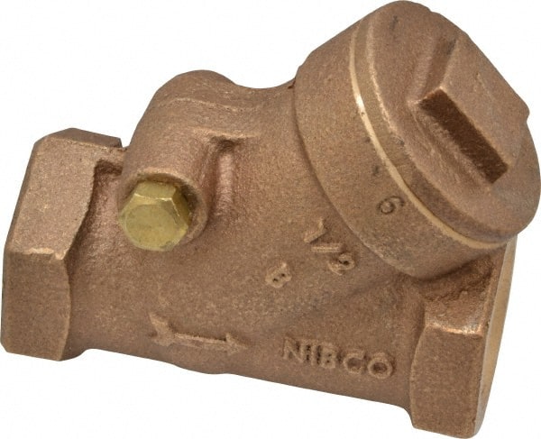 NIBCO - 1/2" Bronze Check Valve - Y-Pattern, FNPT x FNPT, 200 WOG - Exact Tooling