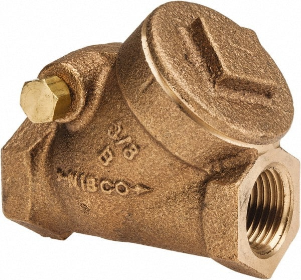 NIBCO - 3/8" Bronze Check Valve - Y-Pattern, FNPT x FNPT, 200 WOG - Exact Tooling