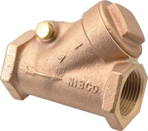 NIBCO - 1" Bronze Check Valve - Y-Pattern, FNPT x FNPT, 200 WOG - Exact Tooling