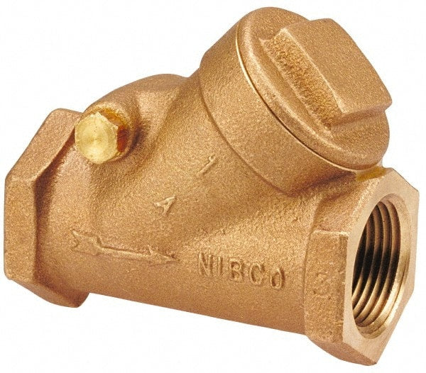 NIBCO - 1/4" Bronze Check Valve - Y-Pattern, FNPT x FNPT, 200 WOG - Exact Tooling