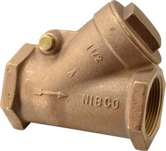 NIBCO - 1-1/2" Bronze Check Valve - Y-Pattern, FNPT x FNPT, 200 WOG - Exact Tooling
