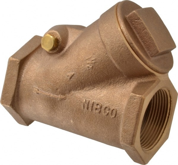 NIBCO - 1-1/2" Bronze Check Valve - Y-Pattern, FNPT x FNPT, 300 WOG - Exact Tooling