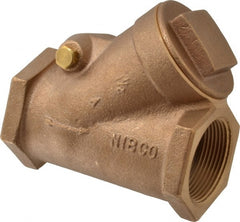NIBCO - 1-1/2" Bronze Check Valve - Y-Pattern, FNPT x FNPT, 300 WOG - Exact Tooling