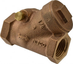 NIBCO - 1/2" Bronze Check Valve - Y-Pattern, FNPT x FNPT, 300 WOG - Exact Tooling