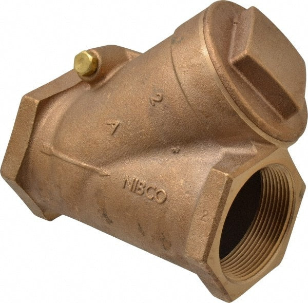 NIBCO - 2" Bronze Check Valve - Y-Pattern, FNPT x FNPT, 300 WOG - Exact Tooling