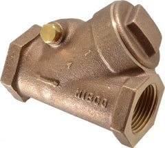 NIBCO - 1" Bronze Check Valve - Y-Pattern, FNPT x FNPT, 300 WOG - Exact Tooling