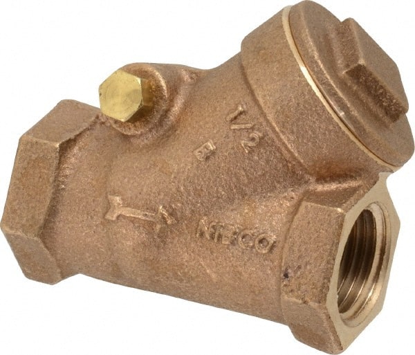 NIBCO - 1/2" Bronze Check Valve - Y-Pattern, FNPT x FNPT, 300 WOG - Exact Tooling