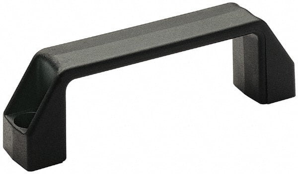 Elesa - 3.68" Center to Center, 0.83" Wide Handle, Black Matte Finish Plastic Pull Handle - 4.21" Long, 1.42" High - Exact Tooling