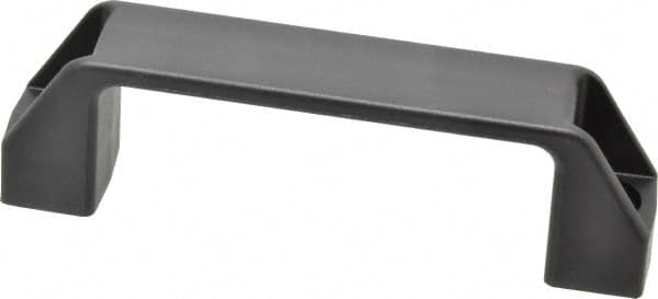 Elesa - 4.61" Center to Center, 1.02" Wide Handle, Black Matte Finish Plastic Pull Handle - 5.28" Long, 1.61" High - Exact Tooling