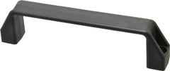 Elesa - 7.05" Center to Center, 1.1" Wide Handle, Black Matte Finish Plastic Pull Handle - 7.76" Long, 1.97" High - Exact Tooling