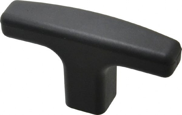 Elesa - 5/16-18 Hole Thread, 2.63" Head Length, Technopolymer, Female Insert T Handle - 0.7" Hole Depth, 5/8" Hub Diam, 0.98" Hub Height, Black - Exact Tooling