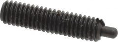 Jergens - M4 x 0.7, 16mm Thread Length, 2.5mm Plunger Projection, Steel Threaded Spring Plunger - 1.78mm Max Plunger Diam, 16mm Plunger Length, 1.22 Kg Init End Force, 3.29 Kg Final End Force, 2mm Hex - Exact Tooling