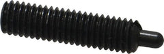 Jergens - M5 x 0.8, 19mm Thread Length, 3mm Plunger Projection, Steel Threaded Spring Plunger - 2.36mm Max Plunger Diam, 19mm Plunger Length, 1.31 Kg Init End Force, 5 Kg Final End Force, 2.5mm Hex - Exact Tooling
