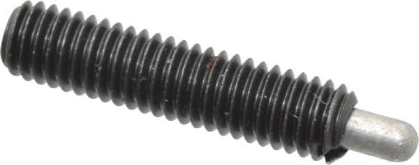 Jergens - M6 x 1.0, 25mm Thread Length, 5mm Plunger Projection, Steel Threaded Spring Plunger - 3.02mm Max Plunger Diam, 25mm Plunger Length, 0.45 Kg Init End Force, 1.8 Kg Final End Force, 3mm Hex - Exact Tooling