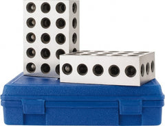 Fowler - 0.0003 Squareness Per Inch, Hardened Steel, 2-4-6 Block with 31 Hole Setup Block - 0.001 Inch Overall Tolerance, 5/8 - 11 Inch Tapped Hole Size, 56-60 RC Hardness, Sold As Matched Pair - Exact Tooling