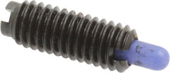 Jergens - M6 x 1.0, 16mm Thread Length, 4mm Plunger Projection, Steel Threaded Spring Plunger - 3.02mm Max Plunger Diam, 16mm Plunger Length, 0.23 Kg Init End Force, 2.72 Kg Final End Force - Exact Tooling
