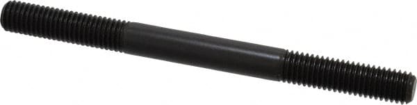 Jergens - M10x1.50 125mm OAL Equal Double Threaded Stud - Alloy Steel, Black Oxide Finish, 35mm Equal Thread Length, Metric - Exact Tooling