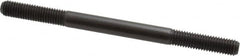 Jergens - M10x1.50 140mm OAL Equal Double Threaded Stud - Alloy Steel, Black Oxide Finish, 35mm Equal Thread Length, Metric - Exact Tooling