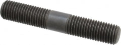 Jergens - M16x2.0 95mm OAL Equal Double Threaded Stud - Alloy Steel, Black Oxide Finish, 36mm Equal Thread Length, Metric - Exact Tooling