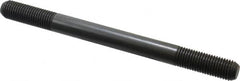 Jergens - M16x2.0 200mm OAL Equal Double Threaded Stud - Alloy Steel, Black Oxide Finish, 47mm Equal Thread Length, Metric - Exact Tooling