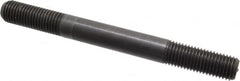 Jergens - M20x2.5 200mm OAL Equal Double Threaded Stud - Alloy Steel, Black Oxide Finish, 55mm Equal Thread Length, Metric - Exact Tooling