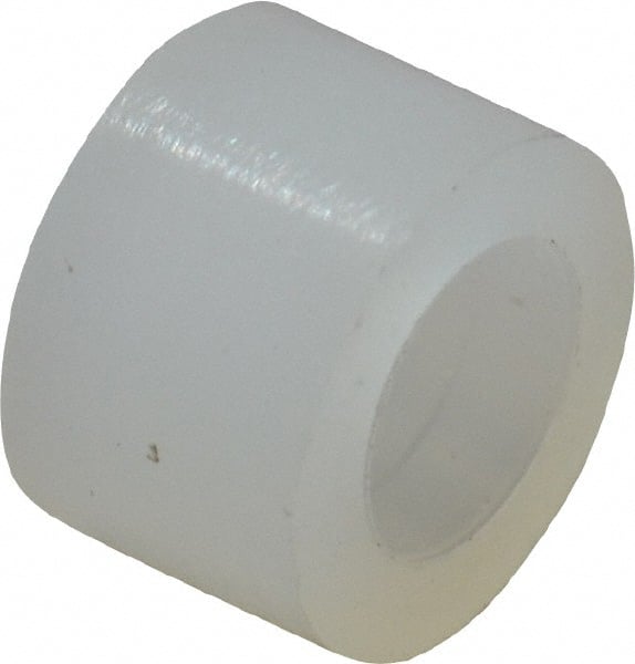 Electro Hardware - 0.116" ID x 3/16" OD, #4 Screw, Grade 101 Nylon Female Unthreaded Circuit Board Spacer - Round Body, Uncoated, 1/8" OAL - Exact Tooling