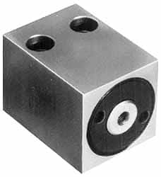 Jergens - 1.22" Effective Piston Area, 5/8" Operation Stroke Length, 0.77 Cu In Operating Volume, Single-Acting Block Clamp Cylinder - 5,000 psi, 6,100 Lb Max Output Force - Exact Tooling
