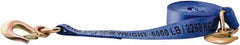Erickson Manufacturing - 20' Long x 2" Wide, 10,000 Lb Basket Capacity, Polyester & Steel Web Sling - Blue - Exact Tooling
