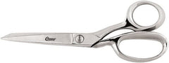 Clauss - 5" LOC, 8" OAL Bent Trimmers - Steel Offset Handle, For Paper, Fabric - Exact Tooling