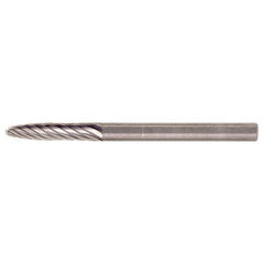 SF-1 Standard Cut Solid Carbide Bur-Round Nose Tree Shape - Exact Tooling