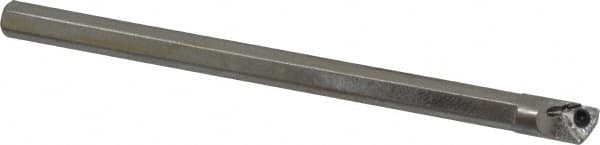 Hertel - 0.285" Min Bore Diam, 4" OAL, 1/4" Shank Diam, HBBG Indexable Boring Bar - 1" Max Bore Depth, WPGT Insert, Screw Holding Method - Exact Tooling