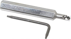 Hertel - 0.208" Min Bore Diam, 2-1/2" OAL, 3/8" Shank Diam, HBBC Indexable Boring Bar - 1/2" Max Bore Depth, CD.. Insert, Screw Holding Method - Exact Tooling