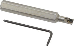 Hertel - 0.23" Min Bore Diam, 2-1/2" OAL, 3/8" Shank Diam, HBBC Indexable Boring Bar - 1/2" Max Bore Depth, CD.. Insert, Screw Holding Method - Exact Tooling