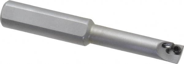 Hertel - 0.285" Min Bore Diam, 2-1/2" OAL, 3/8" Shank Diam, HBBC Indexable Boring Bar - 1-1/4" Max Bore Depth, CD.. Insert, Screw Holding Method - Exact Tooling