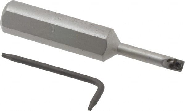 Hertel - 0.208" Min Bore Diam, 2-3/4" OAL, 1/2" Shank Diam, HBBC Indexable Boring Bar - 1" Max Bore Depth, CD.. Insert, Screw Holding Method - Exact Tooling