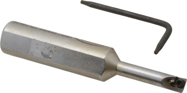 Hertel - 0.23" Min Bore Diam, 2-3/4" OAL, 1/2" Shank Diam, HBBC Indexable Boring Bar - 1" Max Bore Depth, CD.. Insert, Screw Holding Method - Exact Tooling