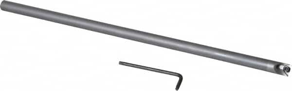 Hertel - 0.438" Min Bore Diam, 10" OAL, 3/8" Shank Diam, HBBQ Indexable Boring Bar - 3-3/4" Max Bore Depth, TPC.. Insert, Screw Holding Method - Exact Tooling