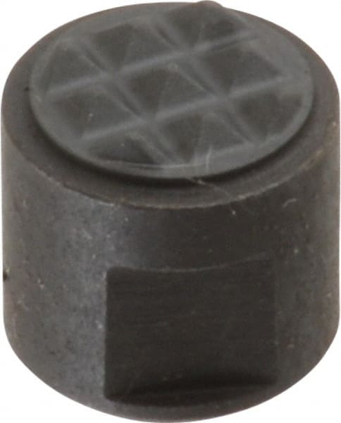 Fairlane - 10-32 Thread, 3/8" Diam, 3/8" High, Threaded, Extra Fine Tooth Grade Diamond Serration Tooth Pattern, Carbide Tipped, Round Positioning Gripper - 3/16" Flat Width, Uncoated - Exact Tooling