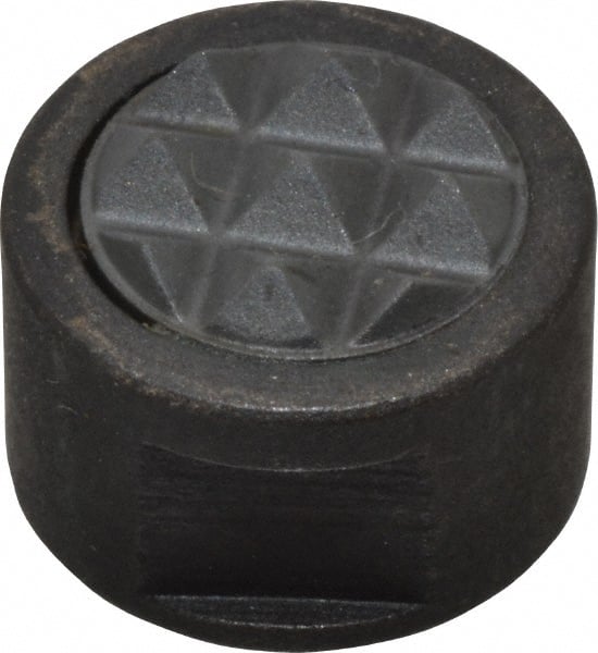 Fairlane - 10-32 Thread, 1/2" Diam, 3/8" High, Threaded, Fine Tooth Grade Diamond Serration Tooth Pattern, Carbide Tipped, Round Positioning Gripper - 3/16" Flat Width, Uncoated - Exact Tooling