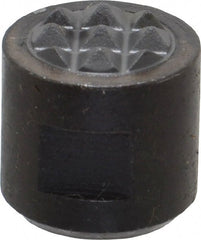 Fairlane - 10-32 Thread, 1/2" Diam, 1/2" High, Threaded, Fine Tooth Grade Diamond Serration Tooth Pattern, Carbide Tipped, Round Positioning Gripper - 3/16" Flat Width, Uncoated - Exact Tooling